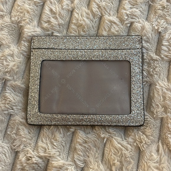 Michael Kors Sparkly Silver Card Case - Picture 4 of 5